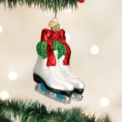 Old World Christmas Blown Glass Holiday Skates Ornament