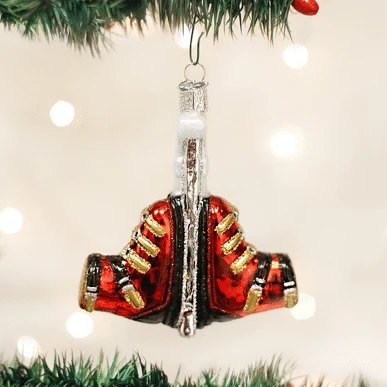 Old World Christmas Blown Glass Ski Boots Ornament 3 Old World Christmas Blown Glass Ski Boots Ornament