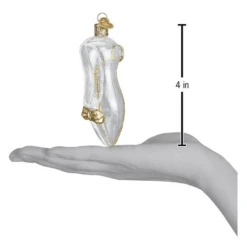 Old World Christmas Blown Glass Cinderella's Slipper Ornament -Glitter Shop image 481 1