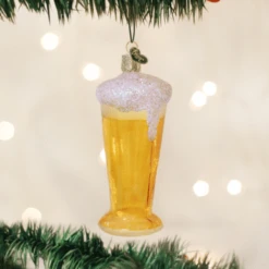 Old World Christmas Blown Glass Glass Of Beer Ornament