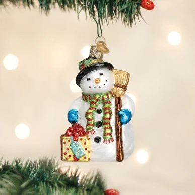 Old World Christmas Blown Glass Gleeful Snowman Ornament 3 Old World Christmas Blown Glass Gleeful Snowman Ornament