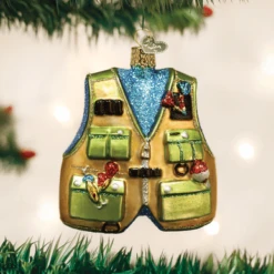 Fishing Vest Ornament Old World Christmas -Glitter Shop image 505 1 1
