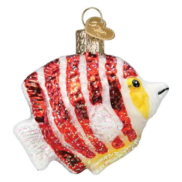 Peppermint Angelfish Ornament Old World Christmas 4 Peppermint Angelfish Ornament Old World Christmas - Image 2