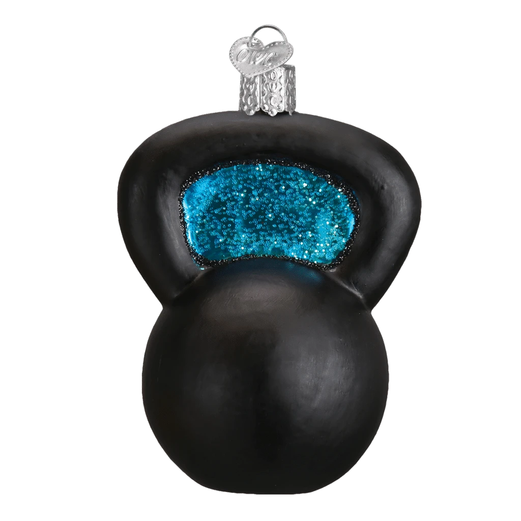 Old World Christmas Blown Glass Kettlebell Weight Ornament 4 Old World Christmas Blown Glass Kettlebell Weight Ornament - Image 2