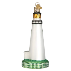 Old World Christmas Blown Glass Ocracoke Lighthouse Ornament -Glitter Shop image 52 5
