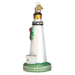Old World Christmas Blown Glass Ocracoke Lighthouse Ornament -Glitter Shop image 53 4