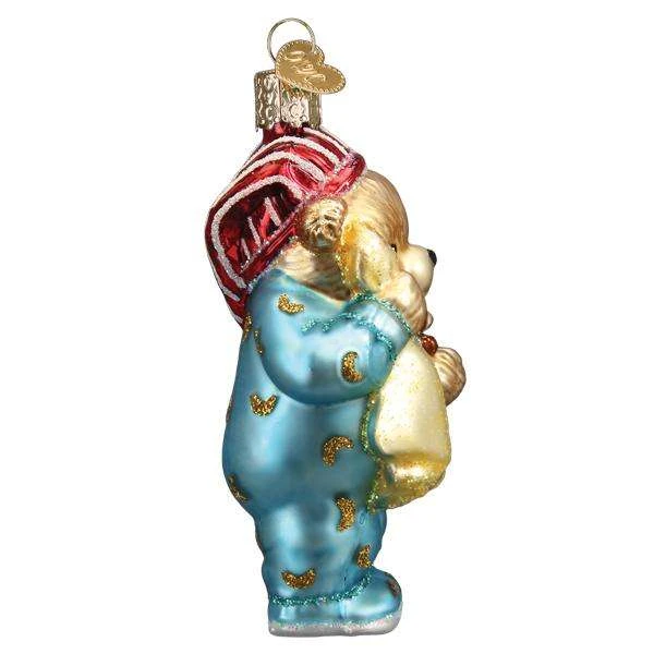 Old World Christmas Blown Glass Bedtime Teddy Bear Ornament 5 Old World Christmas Blown Glass Bedtime Teddy Bear Ornament - Image 3