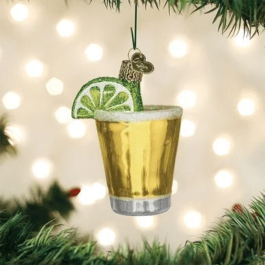Old World Christmas Blown Glass Tequila Shot Ornament 3 Old World Christmas Blown Glass Tequila Shot Ornament