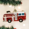 Old World Christmas Blown Glass Fire Truck Ornament -Glitter Shop image 589