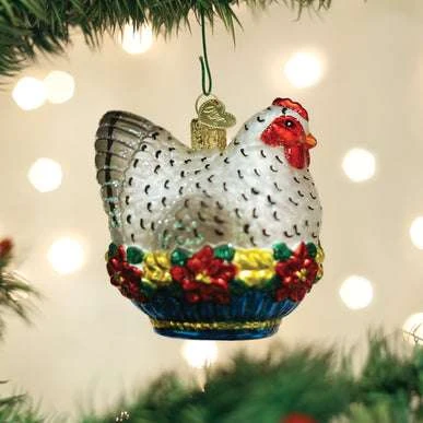 Old World Christmas Blown Glass French Hen Ornament 3 Old World Christmas Blown Glass French Hen Ornament
