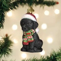 Holiday Labrador Puppy Ornament Old World Christmas