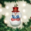 Old World Christmas Blown Glass Patriotic Snowman Ornament -Glitter Shop image 59 4