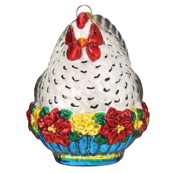 Old World Christmas Blown Glass French Hen Ornament 4 Old World Christmas Blown Glass French Hen Ornament - Image 2