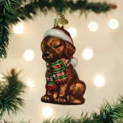 Holiday Labrador Puppy Ornament Old World Christmas -Glitter Shop image 65 2