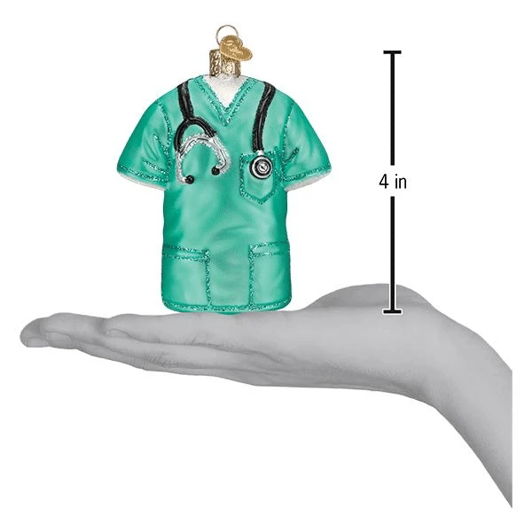 Old World Christmas Blown Glass Scrubs Ornament 6 Old World Christmas Blown Glass Scrubs Ornament - Image 4