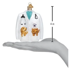 Old World Christmas Blown Glass Veterinarian's Coat Ornament Personalized 9 Old World Christmas Blown Glass Veterinarian's Coat Ornament Personalized -Glitter Shop image 673