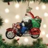 Old World Christmas Blown Glass Biker Santa Ornament 1 Old World Christmas Blown Glass Biker Santa Ornament -Glitter Shop image 684 1