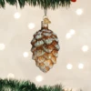 Old World Christmas Blown Glass Woodland Cone Ornament -Glitter Shop image 696