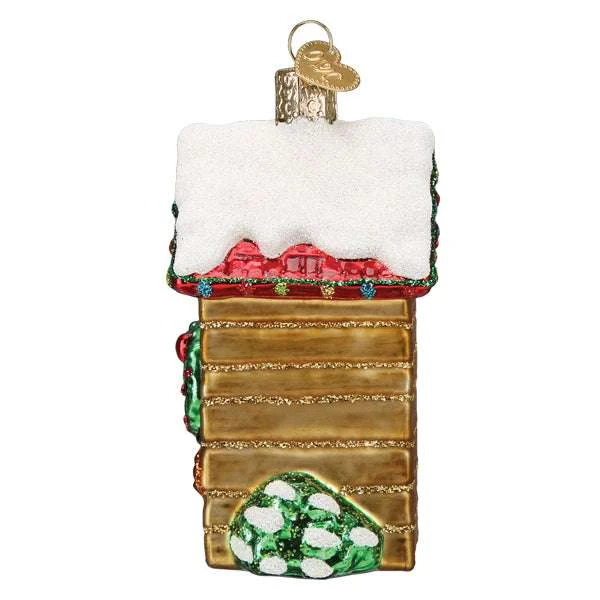 Old World Christmas Blown Glass Holiday Outhouse Ornament 5 Old World Christmas Blown Glass Holiday Outhouse Ornament - Image 3