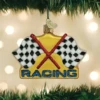 Old World Christmas Blown Glass Racing Flags Ornament -Glitter Shop image 717 1