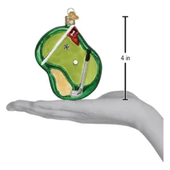 Old World Christmas Blown Glass Putting Green Ornament -Glitter Shop image 732