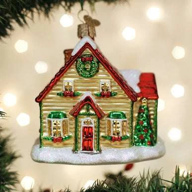 Old World Christmas Blown Glass Christmas Cottage Ornament 3 Old World Christmas Blown Glass Christmas Cottage Ornament