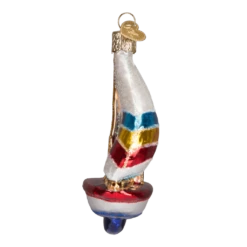 Old World Christmas Blown Glass Sailboat Ornament -Glitter Shop image 745 1