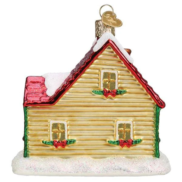Old World Christmas Blown Glass Christmas Cottage Ornament 4 Old World Christmas Blown Glass Christmas Cottage Ornament - Image 2