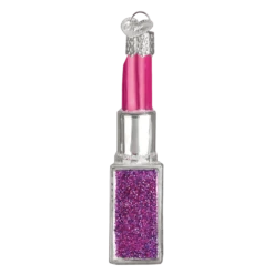 Old World Christmas Blown Glass Lipstick Ornament -Glitter Shop image 75 4