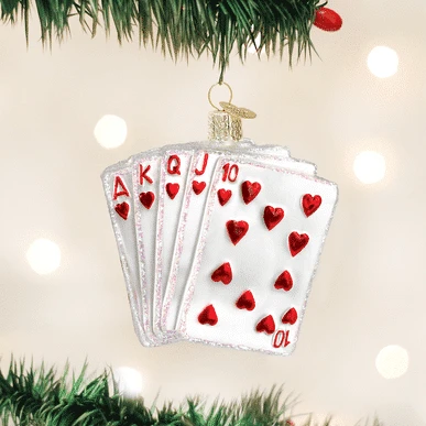 Royal Flush Ornament Old World Christmas 3 Royal Flush Ornament Old World Christmas