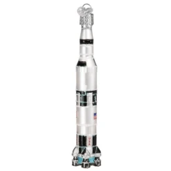 Old World Christmas Blown Glass Saturn V Rocket Ornament -Glitter Shop image 757