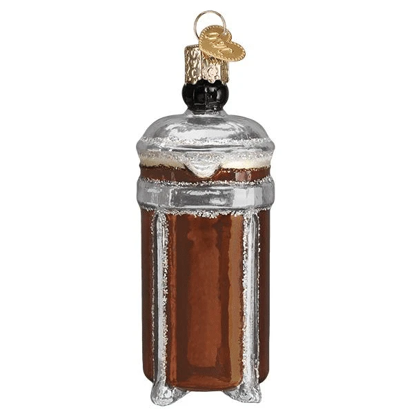 Old World Christmas Blown Glass French Coffee Press Ornament 5 Old World Christmas Blown Glass French Coffee Press Ornament - Image 3