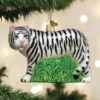 Old World Christmas Blown Glass White Tiger Ornament -Glitter Shop image 8 3