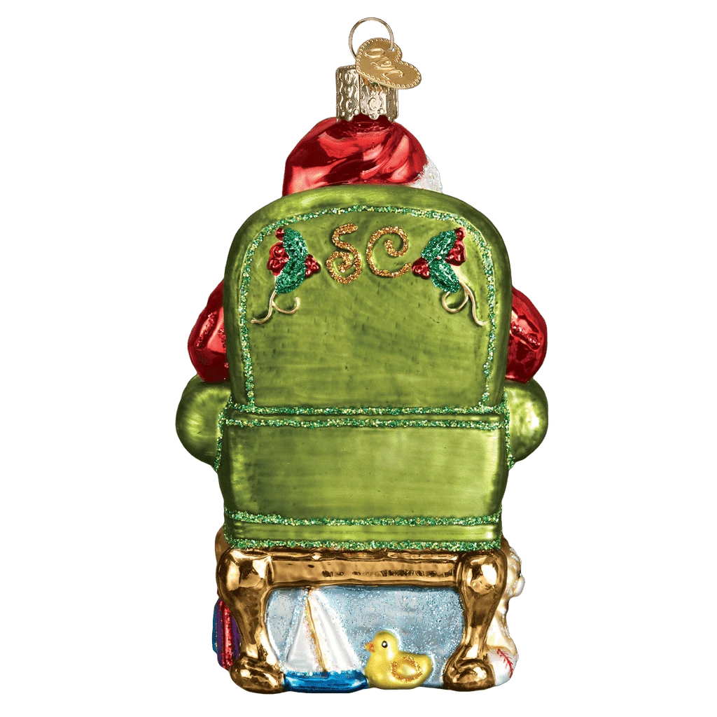 Santa Checking His List Ornament Old World Christmas 4 Santa Checking His List Ornament Old World Christmas - Image 2