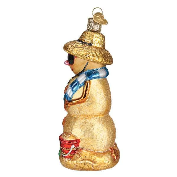 Old World Christmas Blown Glass Sand Snowman Ornament 5 Old World Christmas Blown Glass Sand Snowman Ornament - Image 3