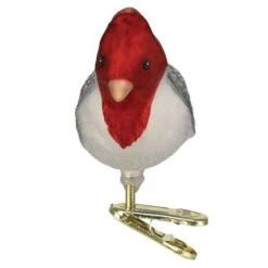 Red-crested Cardinal Ornament Old World Christmas 7 Red-crested Cardinal Ornament Old World Christmas -Glitter Shop image 91 3