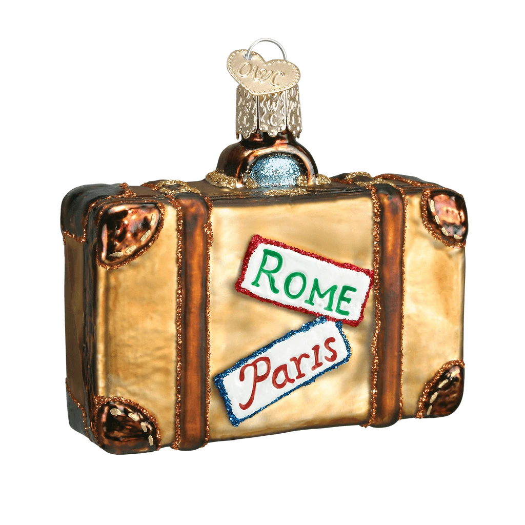 Suitcase Ornament Old World Christmas 4 Suitcase Ornament Old World Christmas - Image 2
