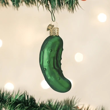 Old World Christmas Blown Glass Pickle Ornament 3 Old World Christmas Blown Glass Pickle Ornament