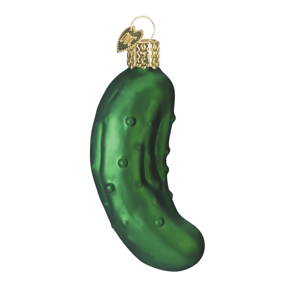 Old World Christmas Blown Glass Pickle Ornament 4 Old World Christmas Blown Glass Pickle Ornament - Image 2